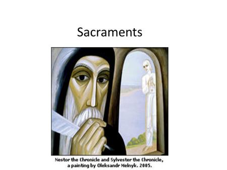 Sacraments. Mysteries of faith The tree of life.