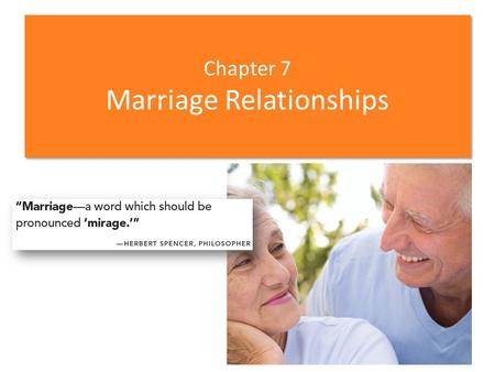 Chapter 7 Marriage Relationships
