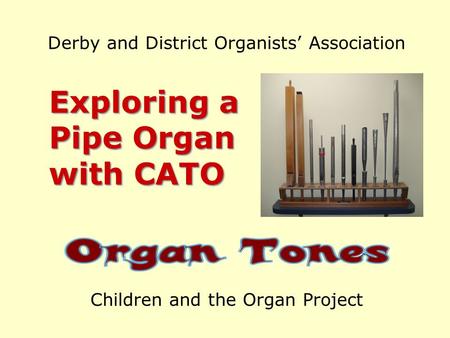 Derby and District Organists Association Exploring a Pipe Organ with CATO Children and the Organ Project.