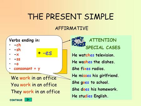 powerpoint presentation about simple present tense