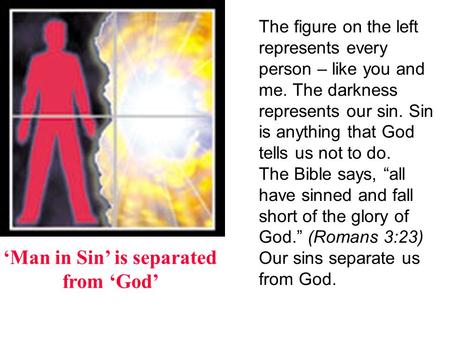 ‘Man in Sin’ is separated from ‘God’