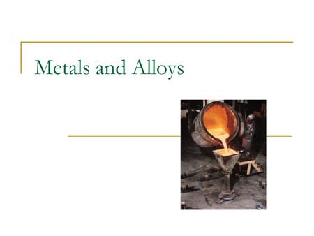 Metals and Alloys. Alloys Two definitions Combination of two or more elements Combination of two or more metallic elements Metallurgical Commercial.