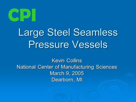 Large Steel Seamless Pressure Vessels