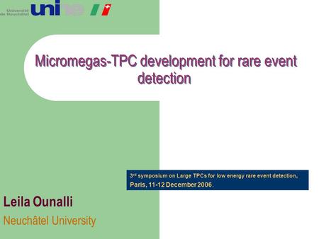 Micromegas-TPC development for rare event detection