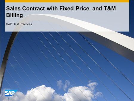 Sales Contract with Fixed Price and T&M Billing