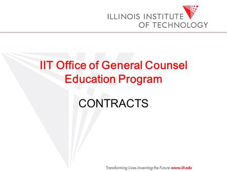 IIT Office of General Counsel Education Program