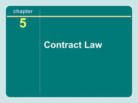 Chapter 5 Contract Law. Contracts Coaching contracts Player contracts Endorsement agreements Scholarships and letters of intent Concession agreements.