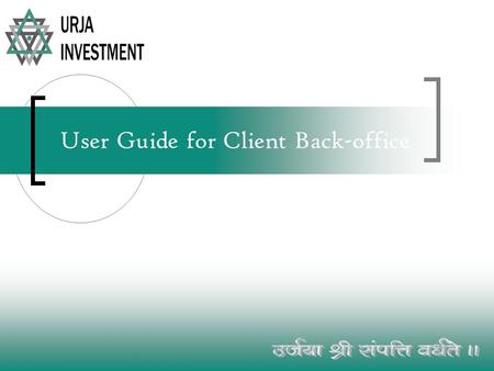 User Guide for Client Back-office. To Open Back office go to www.laavle.comwww.laavle.com Click Here to log in.