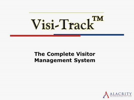 The Complete Visitor Management System