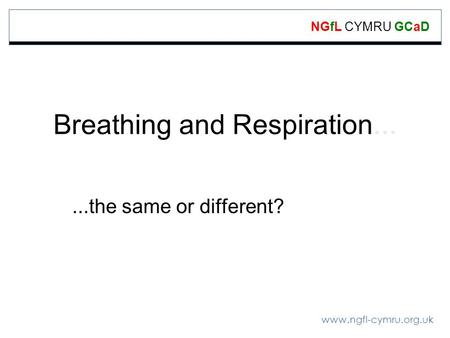 Breathing and Respiration...