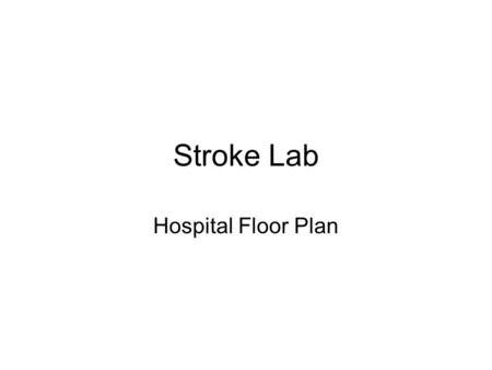 Stroke Lab Hospital Floor Plan.