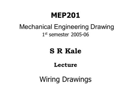 MEP201 Mechanical Engineering Drawing 1st semester