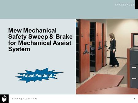 1 Mew Mechanical Safety Sweep & Brake for Mechanical Assist System Patent Pending!