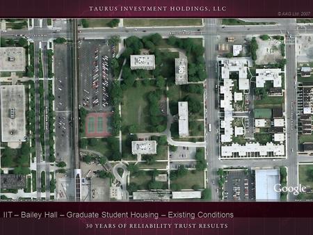 IIT – Bailey Hall – Graduate Student Housing – Existing Conditions