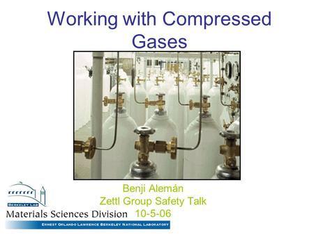 Working with Compressed Gases