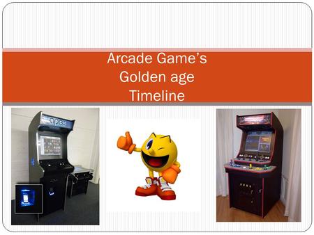 Arcade Games Golden age Timeline. Contents 1978 1979 1980 1981 1982 1983 1984 1985 1986.