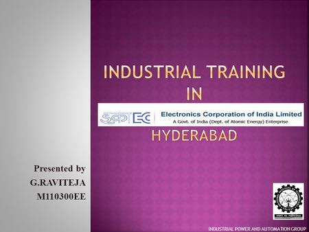 Industrial training in Hyderabad