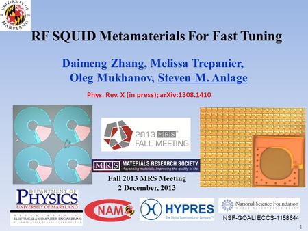 RF SQUID Metamaterials For Fast Tuning