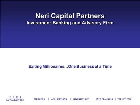 Neri Capital Partners Investment Banking and Advisory Firm