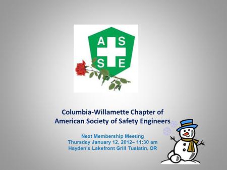 Columbia-Willamette Chapter of American Society of Safety Engineers