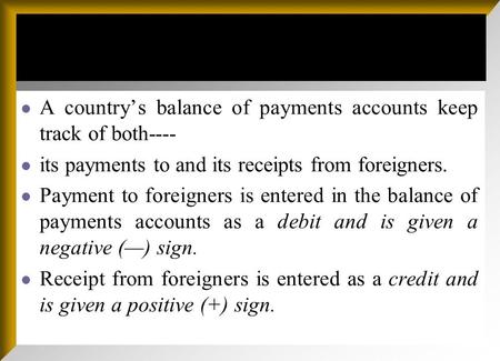 Balance of Payments Accounting