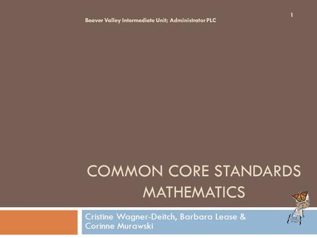Common Core Standards mathematics