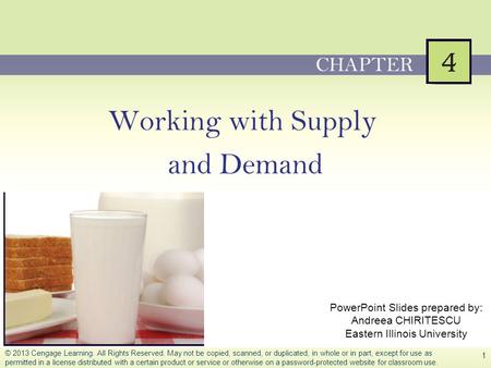 Working with Supply and Demand