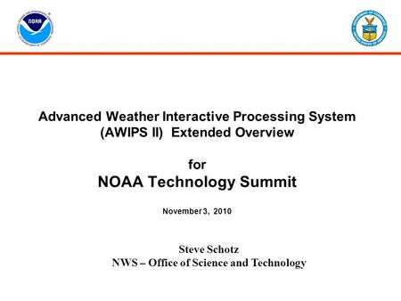NWS – Office of Science and Technology