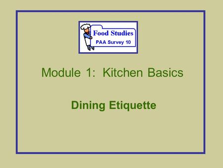 dining etiquette powerpoint presentation