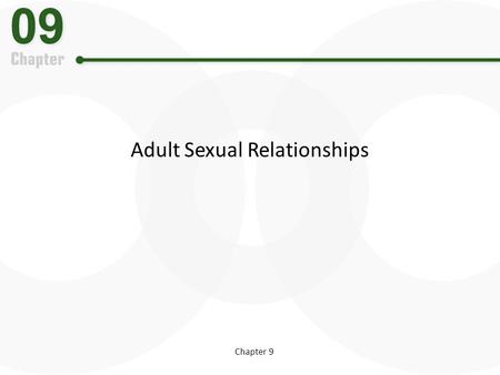 Adult Sexual Relationships