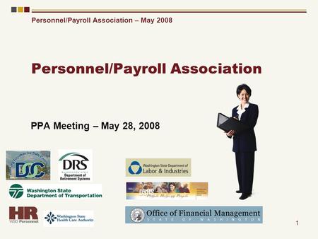 Personnel/Payroll Association – May 2008 1 Personnel/Payroll Association PPA Meeting – May 28, 2008.