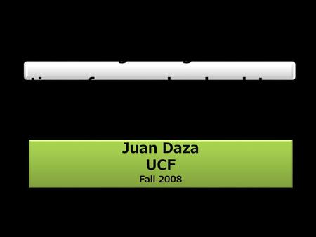 Juan Daza UCF Fall 2008 Juan Daza UCF Fall 2008 Estimating divergence times from molecular data.