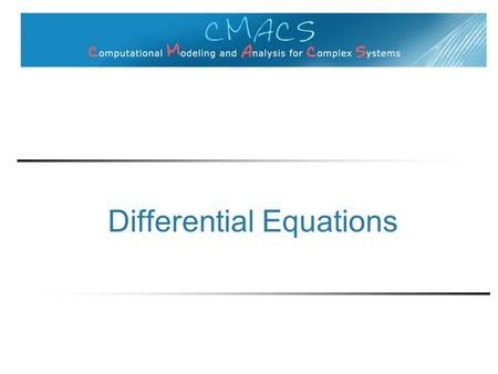 Differential Equations. Some questions odes can answer Quick example How to solve differential equations Second example.