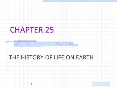 THE HISTORY OF LIFE ON EARTH