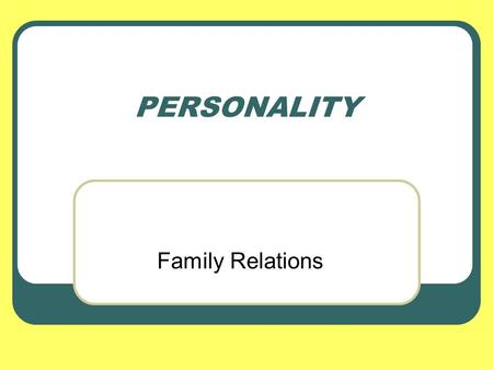 PERSONALITY Family Relations. The manner in which people eat Oreo cookies provides great insight into their personalities. How do you eat an Oreo? 1.