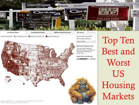 Top Ten Best and Worst US Housing Markets. GROUNDING Chapter 12 examined the patterns of settlements at a national and global scale This chapter looks.