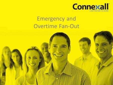 Emergency and Overtime Fan-Out. 2 9/4/2012 About Us In business since 1992 Core strength: Integrating event-driven systems with communications networks.