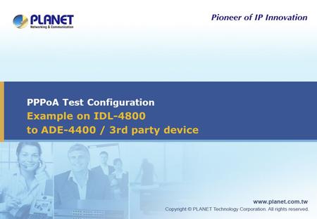 PPPoA Test Configuration