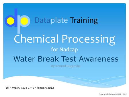 Chemical Processing for Nadcap