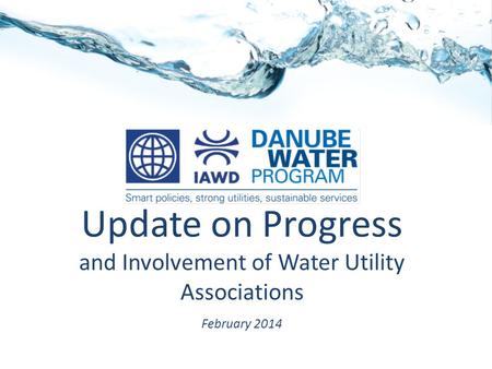 Update on Progress and Involvement of Water Utility Associations February 2014.