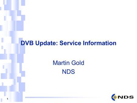 DVB Update: Service Information