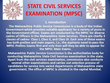 State Civil Services Examination (MPSC)