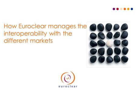 How Euroclear manages the interoperability with the different markets.