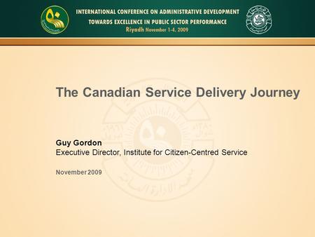 The Canadian Service Delivery Journey