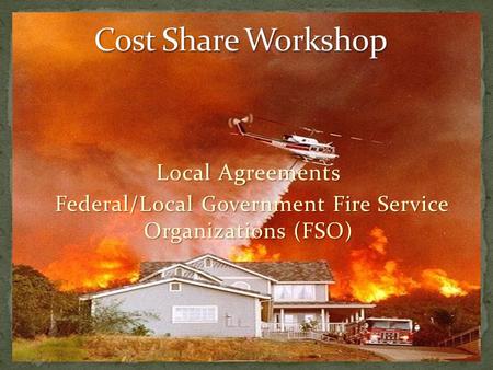 Local Agreements Federal/ Local Government Fire Service Organizations (FSO) Federal/ Local Government Fire Service Organizations (FSO)