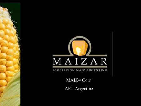 1 MAIZ= Corn AR= Argentine. 2 M A I Z A R Association of Argentine Institutiones and Businesses related to the Corn Value Chain. Increase profits of links.