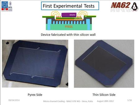 First Experimental Tests 08/04/20141/18. First Experimental Tests Temperature sensors 08/04/20142/18.