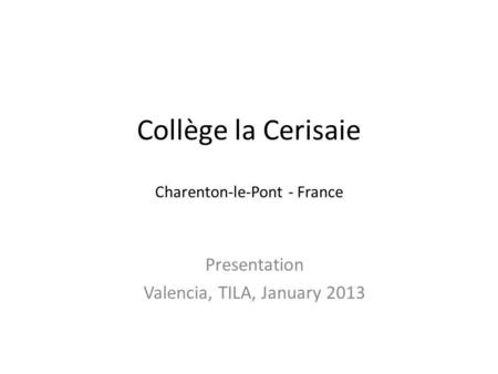 Collège la Cerisaie Charenton-le-Pont - France
