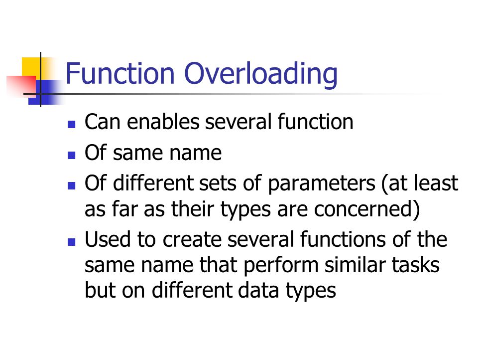 C++  Function Overloading 