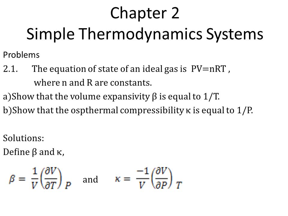 Chapter 2 Simple Thermodynamics Systems Ppt Video Online Download